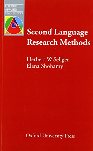 Oxford Applied Linguistics: Second Language Research Methods