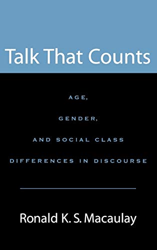 Talk that Counts: Age, Gender, and Social Class Differences in Discourse - Click to Buy