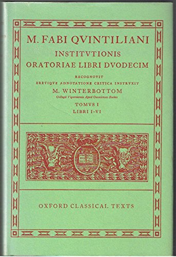 Institutionis Oratoriae (Oxford Classical Texts) - Click to Buy