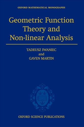 Geometric Function Theory and Non-linear Analysis - Click to Buy