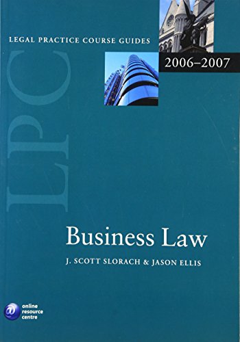 LPC Business Law 2006-2007 (Blackstone Legal Practice Course Guide) - Click to Buy