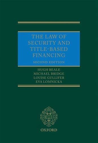 The Law of Security and Title-Based Financing - Click to Buy