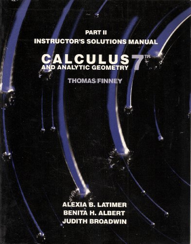 Calculus and Analytic Geometry, Part 2: Instructor - Click to Buy