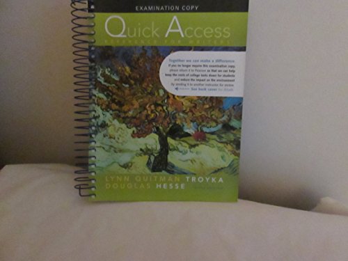 Quick Access Reference for Writers 6th Edition Examination Copy - Click to Buy