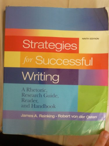 Strategies for Successful Writing: A Rhetoric, Research Guide, Reader and Handbook (9th Edition) - Click to Buy