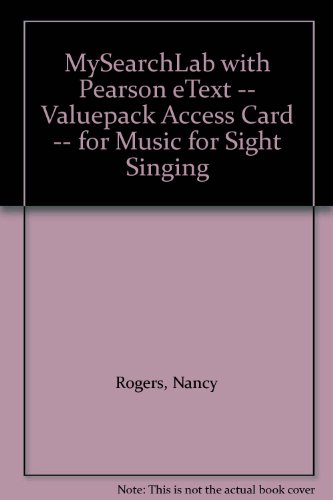 MySearchLab with Pearson eText -- Valuepack Access Card -- for Music for Sight Singing - Click to Buy
