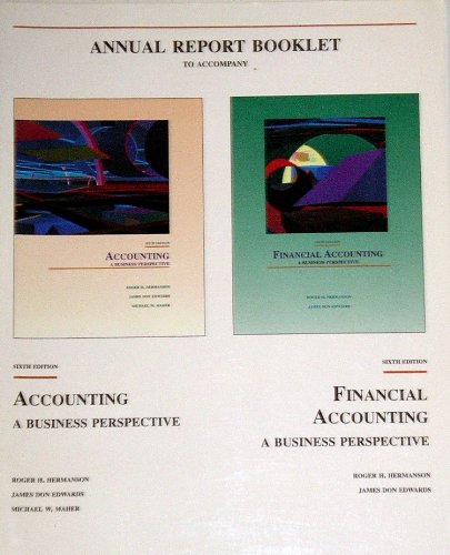 Accounting Annual Report Booklet (The Irwin Series in Undergraduate Accounting) - Click to Buy
