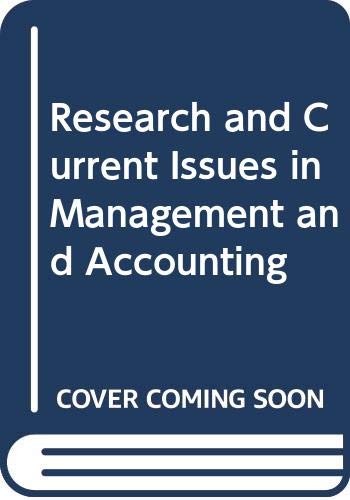 Research and current issues in management accounting - Click to Buy