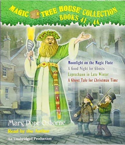 Magic Tree House Collection: Books 41-44: #41 Moonlight on the Magic Flute; #42 A Good Night for Ghosts; #43 Leprechaun in Late Winter; #44 A Ghost Tale for Christmas Time - Click to Buy