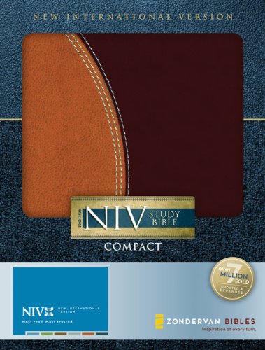 Holy Bible: New International Version, Tan/Burgundy, Italian Duo-Tone, Study Bible - Click to Buy