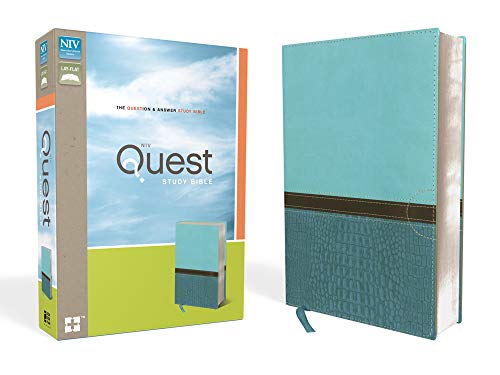 NIV, Quest Study Bible, Leathersoft, Teal: The Question and Answer Bible - Click to Buy