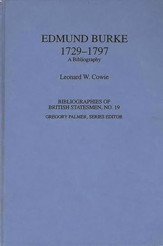 Edmund Burke, 1729-1797: A Bibliography - Click to Buy