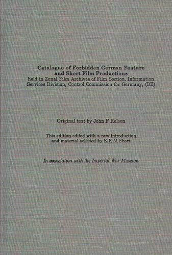 Catalogue of Forbidden German Feature and Short Film Productions - Click to Buy