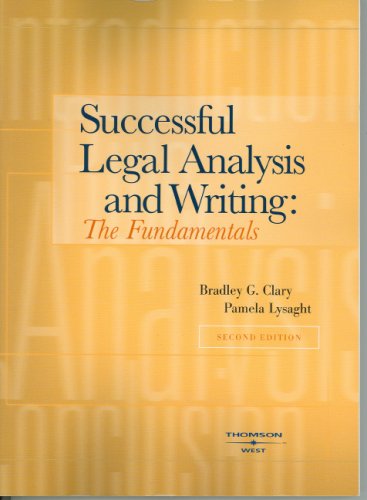 Successful Legal Analysis And Writing: The Fundamentals - Click to Buy