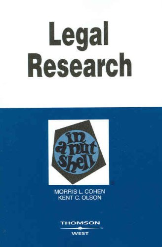 Legal Research in a Nutshell - Click to Buy