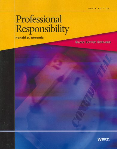 Black Letter Outline on Professional Responsibility (Black Letter Outlines) - Click to Buy