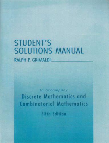 Student Solutions Manual for Discrete and Combinatorial Mathematics - Click to Buy