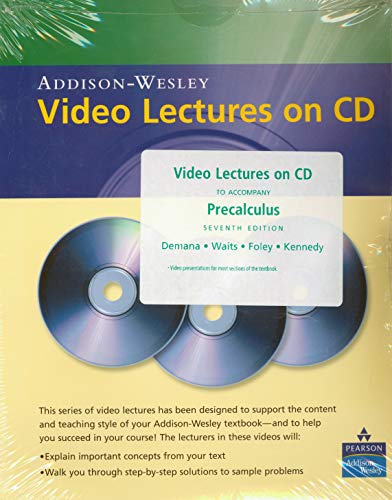 Video Lectures on CD to Accompany Precalculus 7th Edition (Demana, Waits, Foley, Kennedy) - Click to Buy