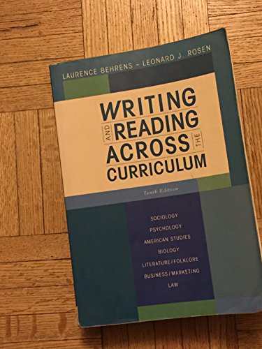 Writing and Reading Across the Curriculum - Click to Buy