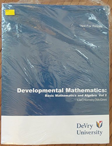 Developmental Mathematics: Basic Mathematics and Algebra (2nd Edition) - Click to Buy