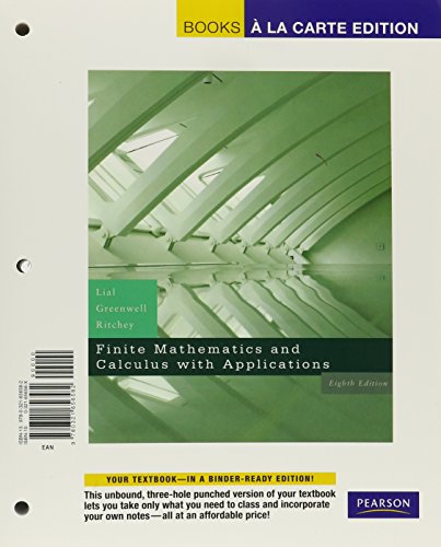 Finite Mathematics and Calculus Plus Applications, Books a la Carte Plus MyLab Math/MyLab Statistics Student Access Kit (8th Edition) - Click to Buy