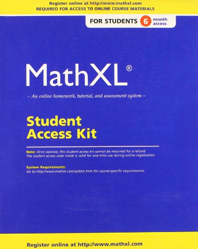 MathXL Standalone Access Card (6-month access) - Click to Buy
