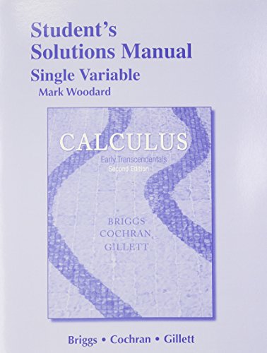 Student Solutions Manual, Single Variable for Calculus: Early Transcendentals - Click to Buy