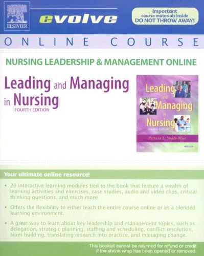 Online Course for Leading and Managing in Nursing User Guide and Access Code Pass Code - Click to Buy