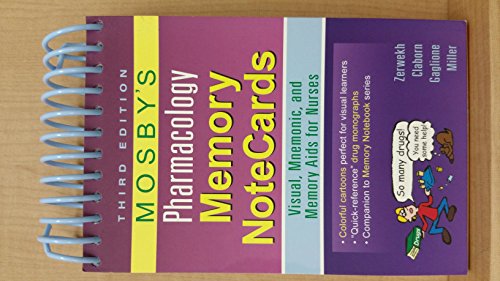Mosby's Pharmacology Memory NoteCards: Visual, Mnemonic, and Memory Aids for Nurses - Click to Buy