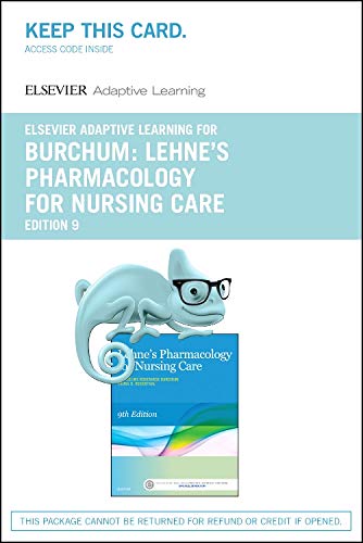 Elsevier Adaptive Learning for Lehne's Pharmacology for Nursing Care (Access Card), 9th edition - Click to Buy