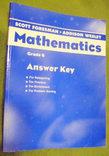 Mathematics Grade 6 Answer Key - Click to Buy