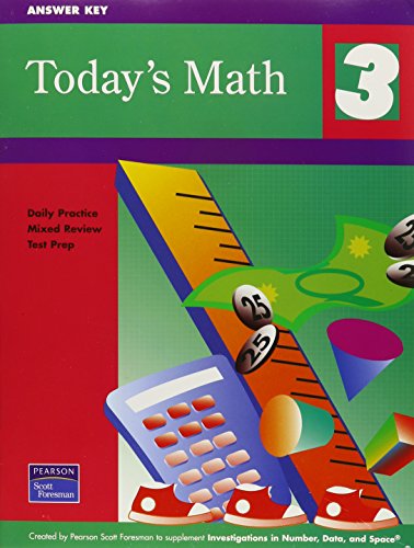Investigations 2006 Today's Math: Daily Practice, Mixed Review and Test Prep Answer Key Grade 3 - Click to Buy