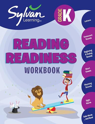 Kindergarten Reading Readiness Workbook: Letters, Consonant Sounds, Beginning and Ending Sounds, Short Vowels, Rhyming Sounds, Sight Words, Color Words, and More (Sylvan Language Arts Workbooks) - Click to Buy