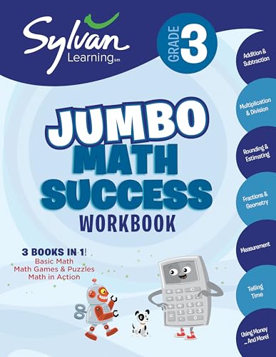 3rd Grade Jumbo Math Success Workbook: 3 Books in 1--Basic Math, Math Games and Puzzles, Math in Action; Activities, Exercises, and Tips to Help Catch Up, Keep Up, and Get Ahead - Click to Buy