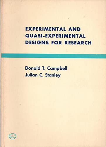 Experimental and Quasi-Experimental Designs for Research - Click to Buy
