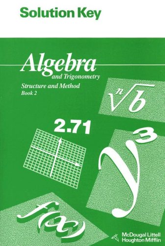 Algebra and Trigonometry: Structure and Method: Book 2 - Click to Buy