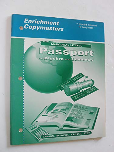 Passport to Algebra and Geometry: Enrichment Copy Masters (Passport to Algebra and Geometry: Enrichm - Click to Buy