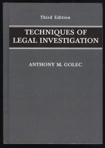 Techniques of Legal Investigation - Click to Buy