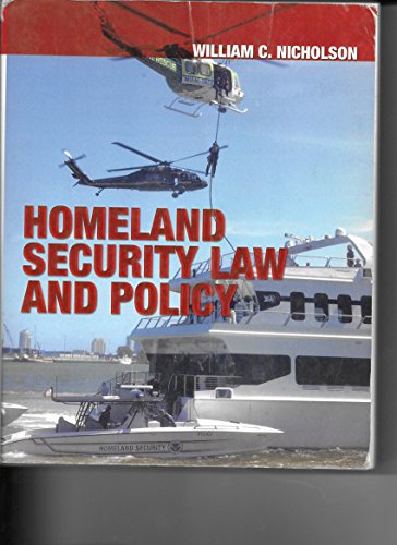 Homeland Security Law And Policy - Click to Buy