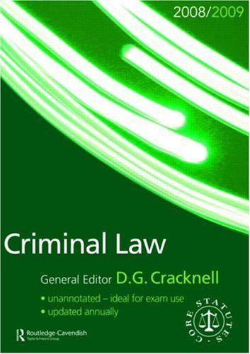 Criminal Law Statutes 2008-2009 (Routledge-Cavendish Core Statutes Series) - Click to Buy