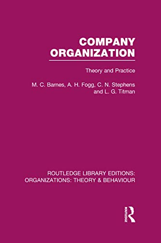 Company Organization (RLE: Organizations): Theory and Practice - Click to Buy