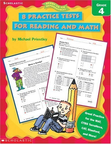 8 Practice Tests for Reading and Math: Grade 4 - Click to Buy