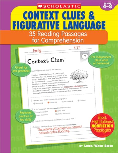 Context Clues and Figurative Language: 35 Reading Passages for Comprehension: Grades 4-8 - Click to Buy
