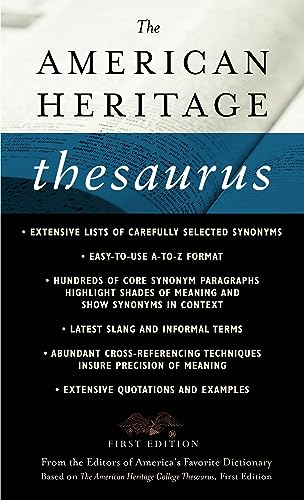 The American Heritage Thesaurus, First Edition - Click to Buy