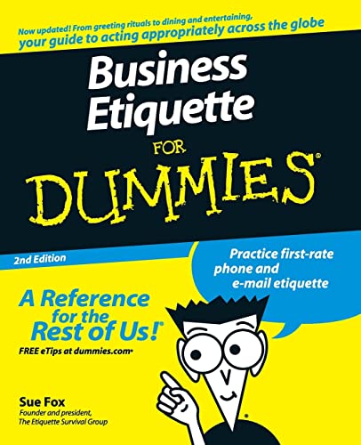 Business Etiquette For Dummies - Click to Buy