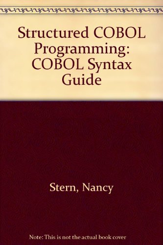 The Wiley COBOL Syntax Reference Guide: With IBM and VAX Enhancements