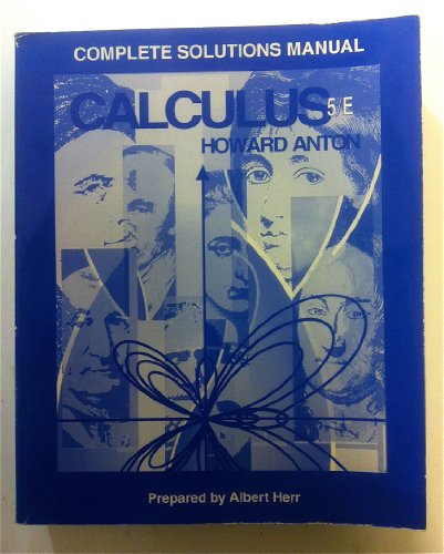 Calculus - with Analytic Geometry 5e - Complete Solutions Manual - Click to Buy