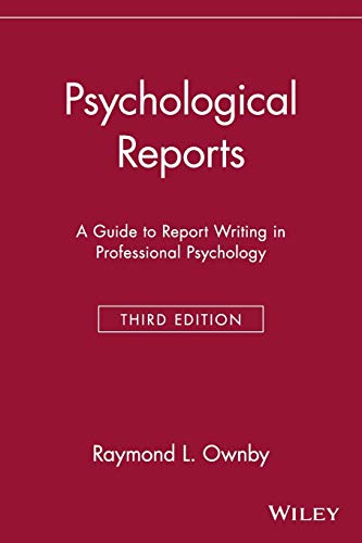 Psychological Reports: A Guide to Report Writing in Professional Psychology - Click to Buy