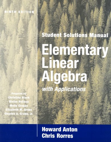 Elementary Linear Algebra with Applications, Student Solutions Manual - Click to Buy