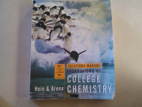 Solutions Manual to accompany Foundations of College Chemistry, 11th Edition and Alternate - Click to Buy